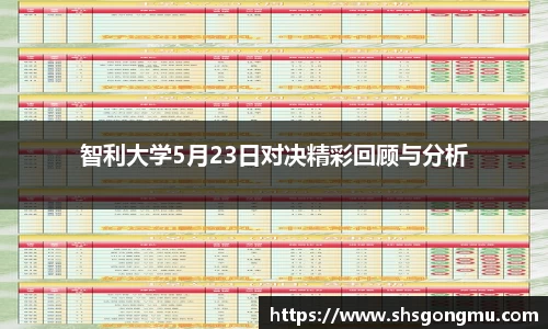 智利大学5月23日对决精彩回顾与分析